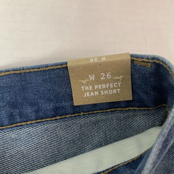 NWT Madewell Women’s The Perfect Jean Shorts Size W 26 Raw Hem High Waist - Picture 6 of 8